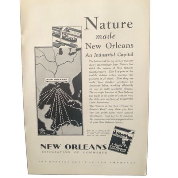 Vintage 1930 New Orleans Industrial Capital Ad Advertisement - Picture 4 of 4